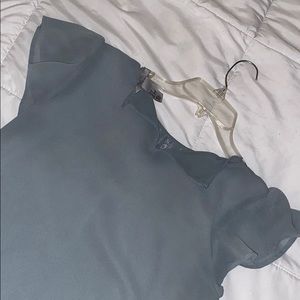 H&M Teal Sheer Blouse